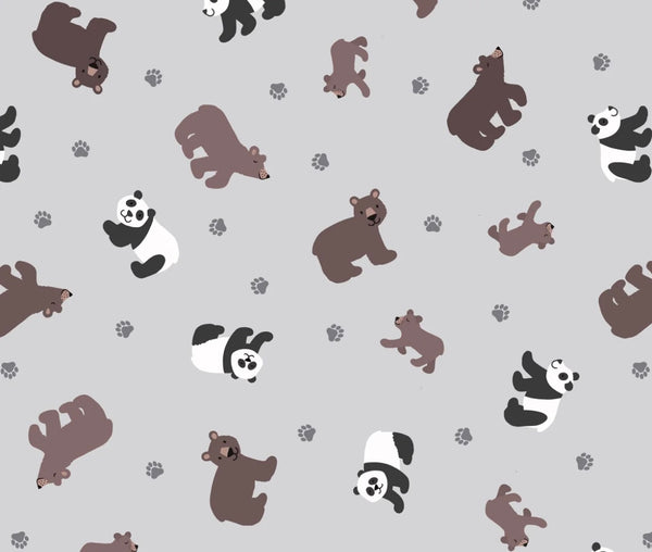 Lewis & Irene Pandas and Bears on light grey