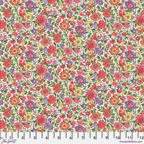Free Spirit Parterre Lola Bright cotton lawn fabric by Sarah Campbell