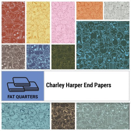 Birch Fabric Charley Harper End Papers basic fat quarter bundle 12 pieces