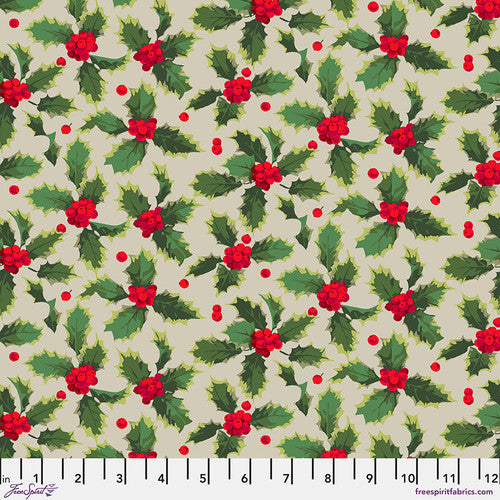 Free Spirit Martha Negley Holly Christmas fabric