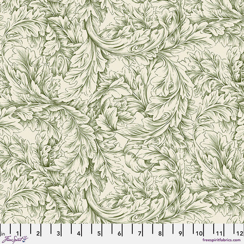 Free Spirit William Morris Small Acanthus Scroll green