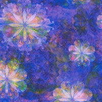 Robert Kaufman Violet Flowers